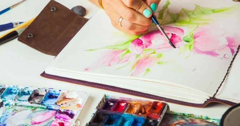 hand painting watercolor on a page best watercolor sketchbook