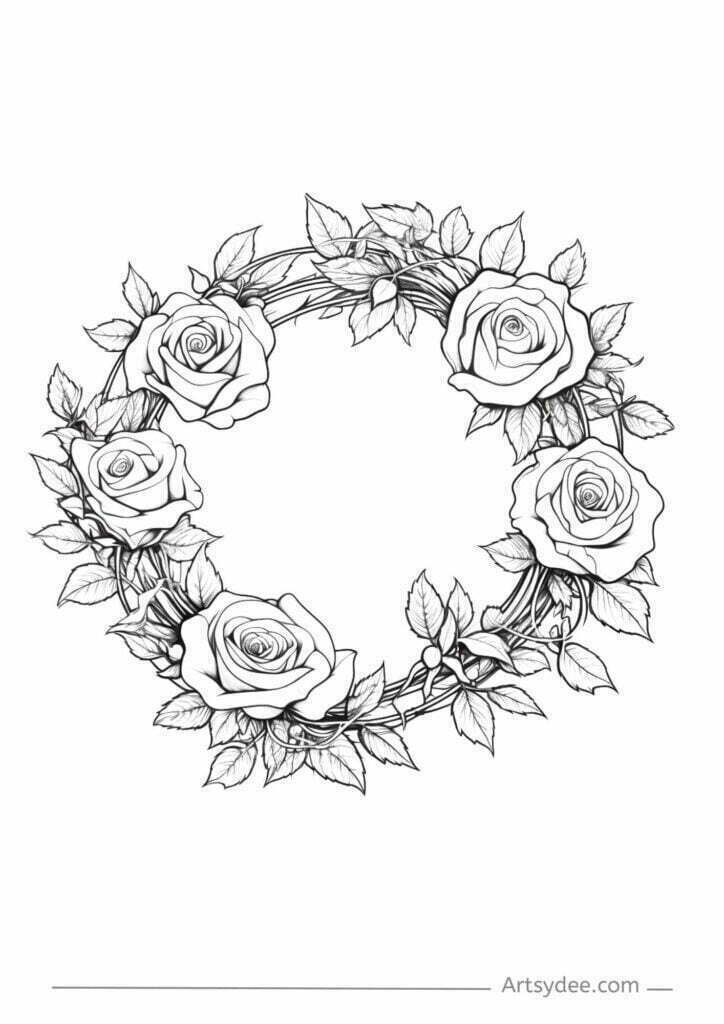 Rose Wreath Printable