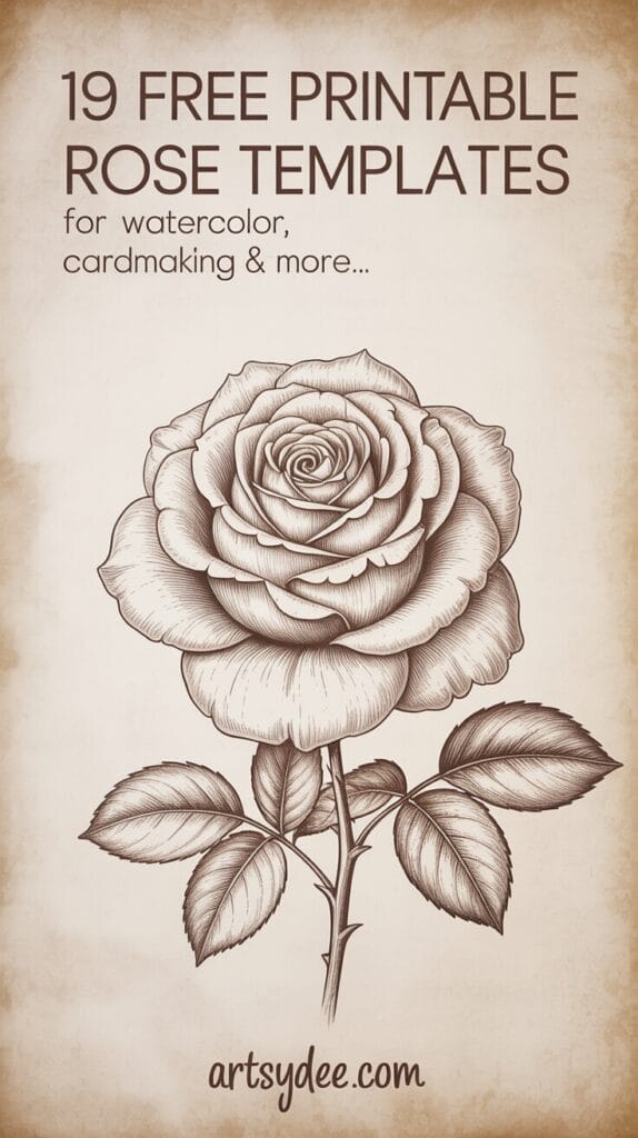 free printable rose templates 3