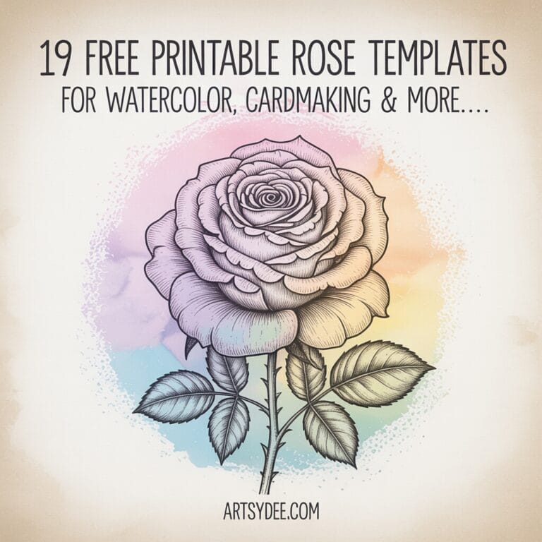 free printable rose templates 8