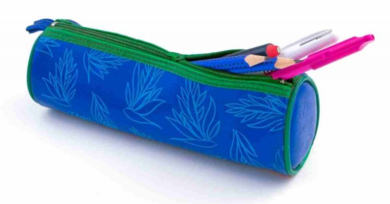 a blue pencil case