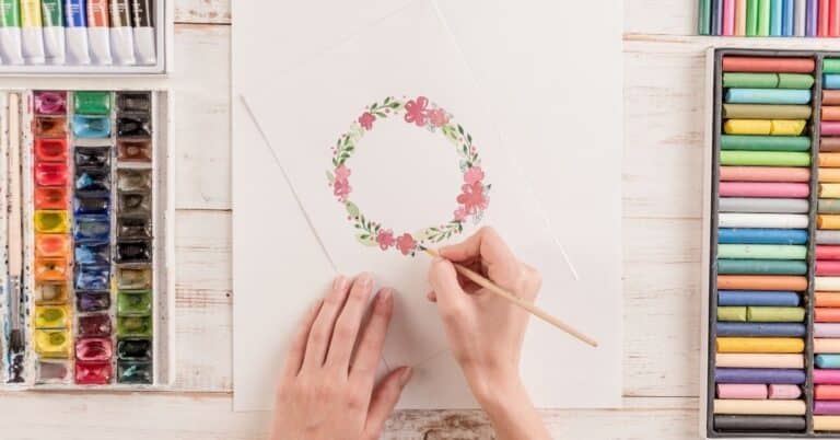 how to get motivated to draw hand drawing a wreath