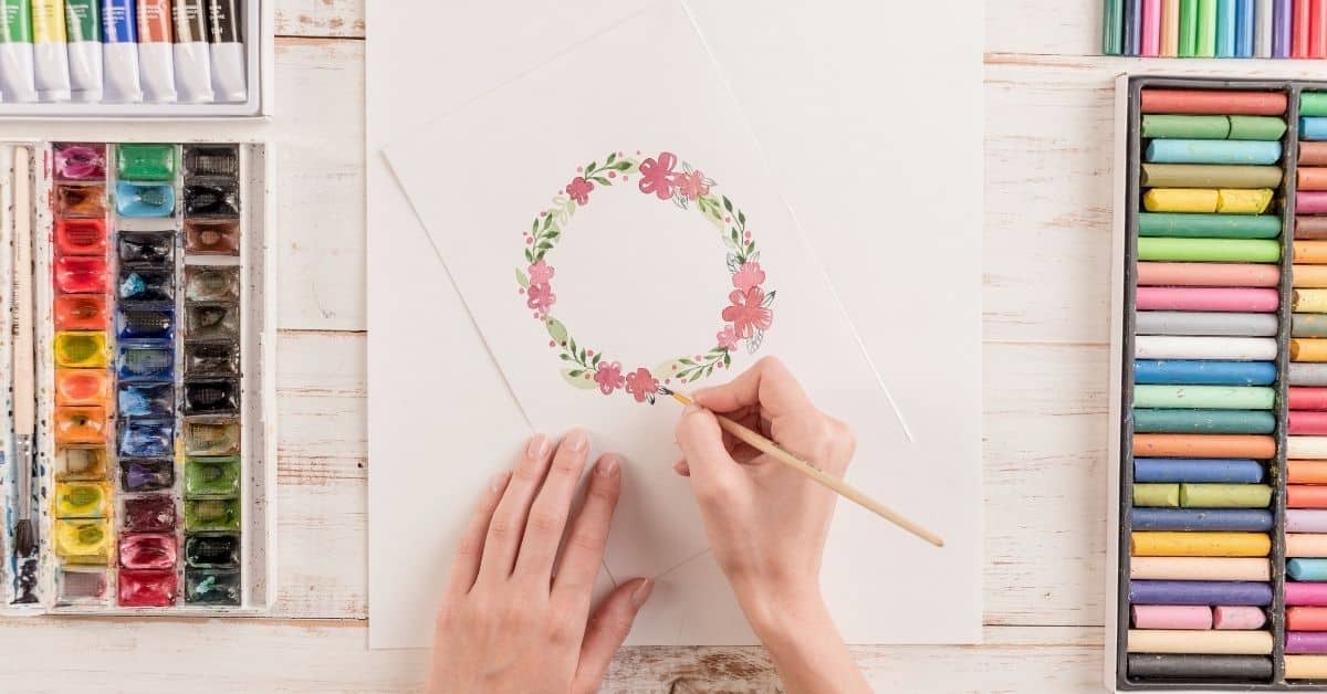 how to get motivated to draw hand drawing a wreath