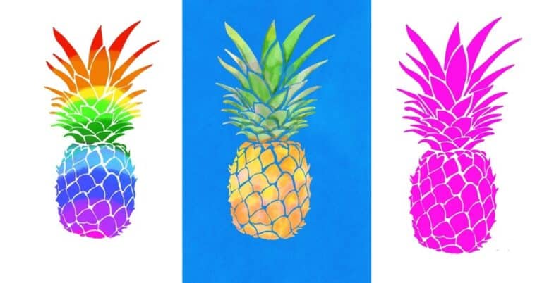 pineapple stencil template