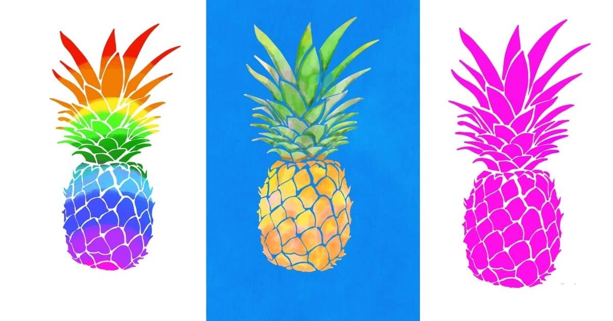 pineapple stencil template