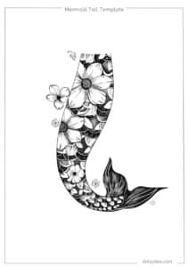 20+ FREE Printable Mermaid Tail Templates! - Artsydee - Drawing ...
