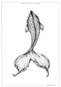 20+ FREE Printable Mermaid Tail Templates! - Artsydee - Drawing ...