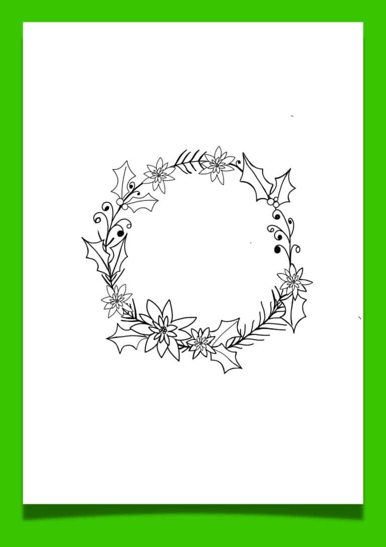 Christmas Wreath Template| 6 FREE Printables to Get You Feeling Festive ...