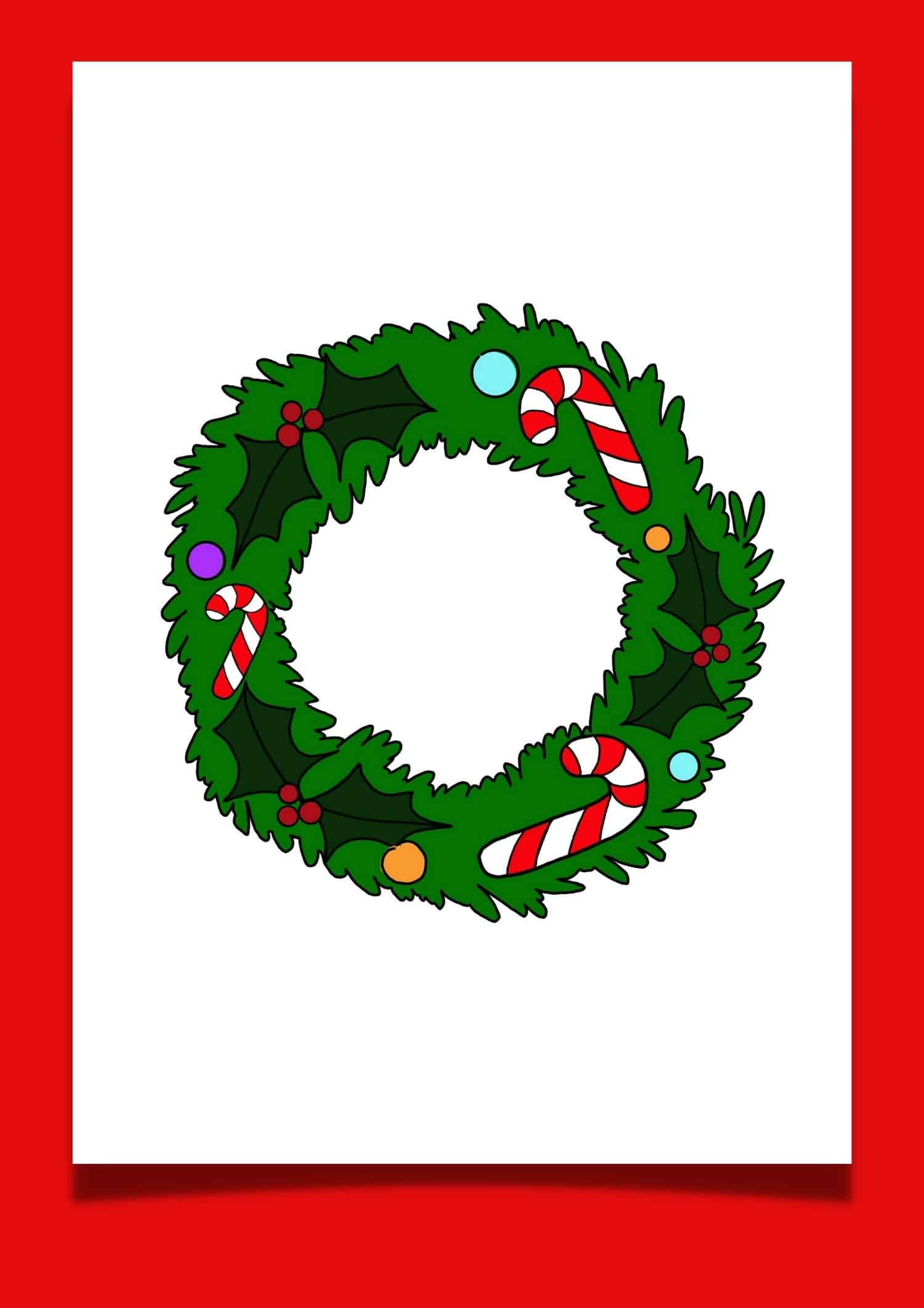 Free Printable Christmas Wreath Template Pdf