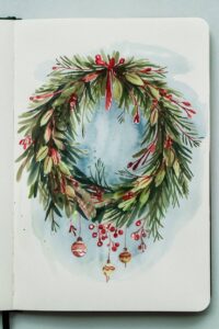 17 Festive Christmas Wreath Template Printables (FREE PDF!) – Artsydee ...