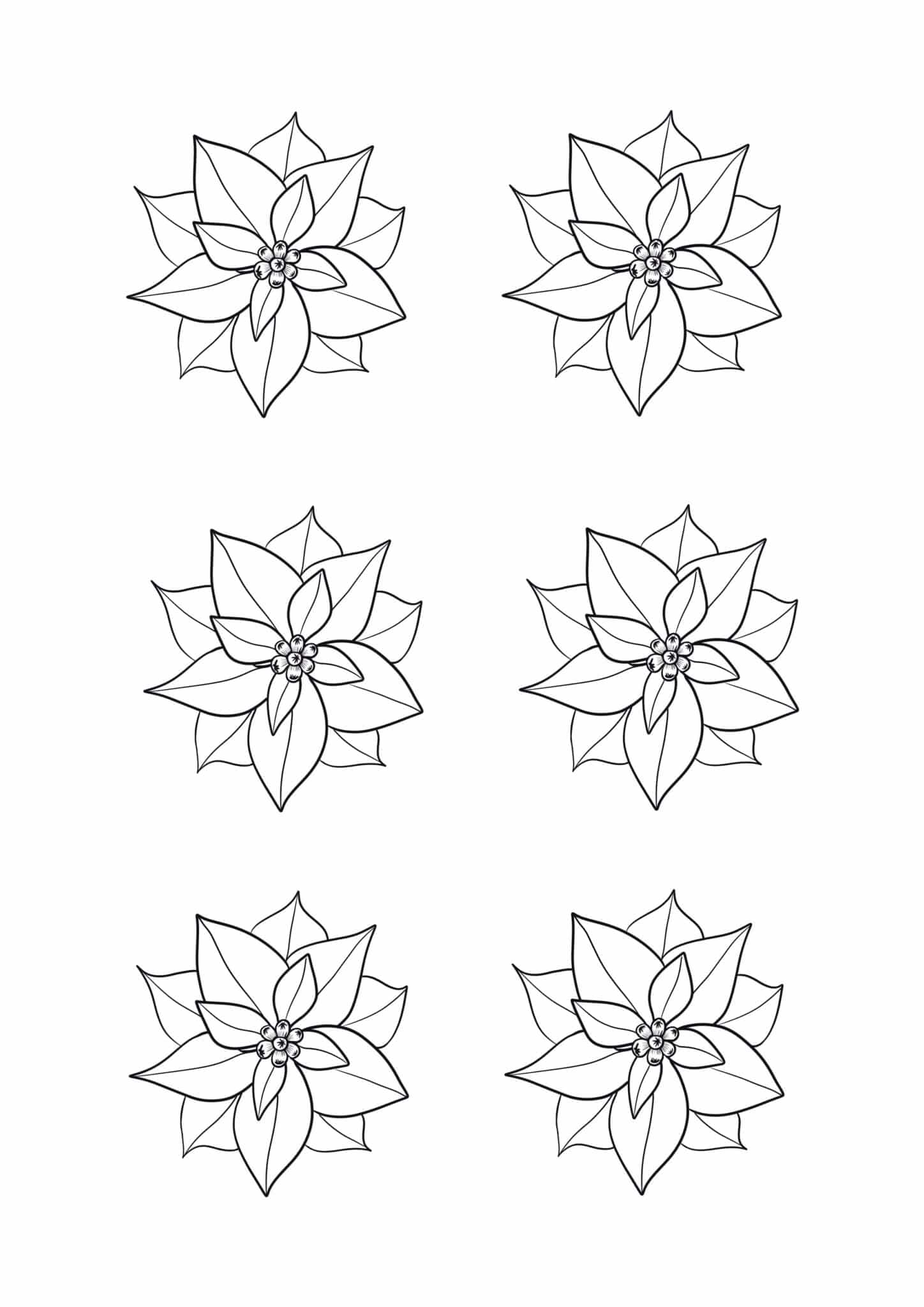 Looking for a Poinsettia template? 5 FREE Poinsettia templates ...