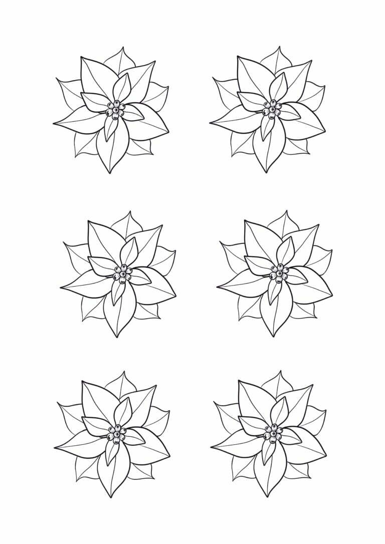 Looking for a Poinsettia template? 5 FREE Poinsettia templates ...