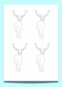 Looking for a Reindeer Template? 5 FREE Reindeer Printables! - Artsydee - Drawing, Painting ...