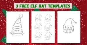 Elf Hat Template | 3 Free Printables for your Art Journal