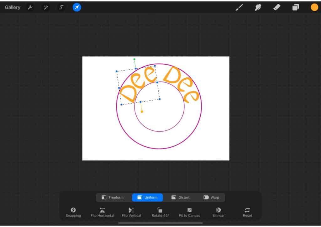 How to Curve Text in Procreate The Ultimate Guide (2022) Artsydee Drawing, Painting, Craft