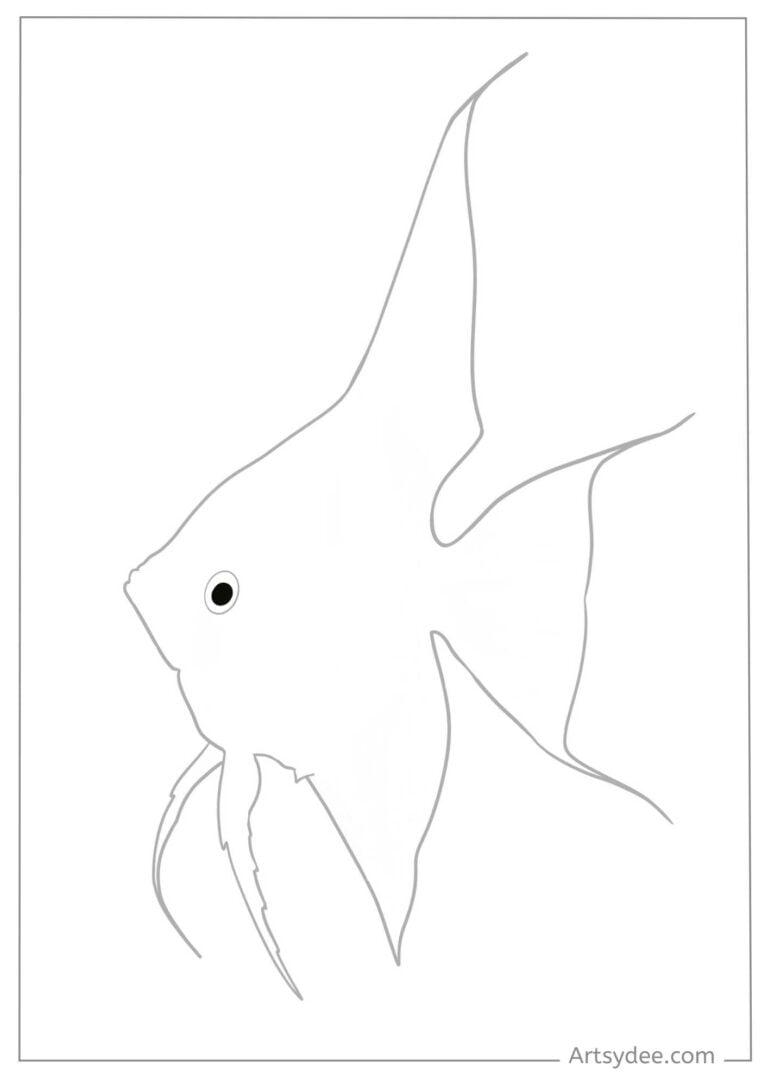 12 FREE Angelfish Template Printables! - Artsydee - Drawing, Painting ...