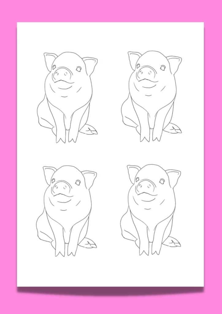 7 FREE Pig Template Printables - Artsydee - Drawing, Painting, Craft &amp; Creativity