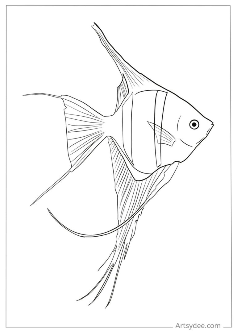 12 FREE Angelfish Template Printables! - Artsydee - Drawing, Painting ...