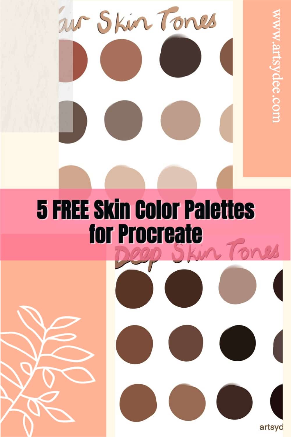 5 Free Skin Tone Collections Skin Color Palette Procreate Artsydee