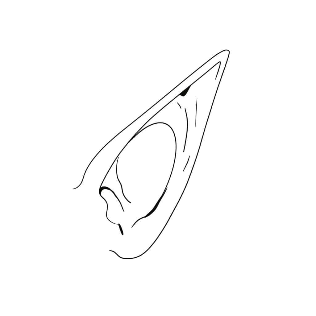 elf ears drawing step 7