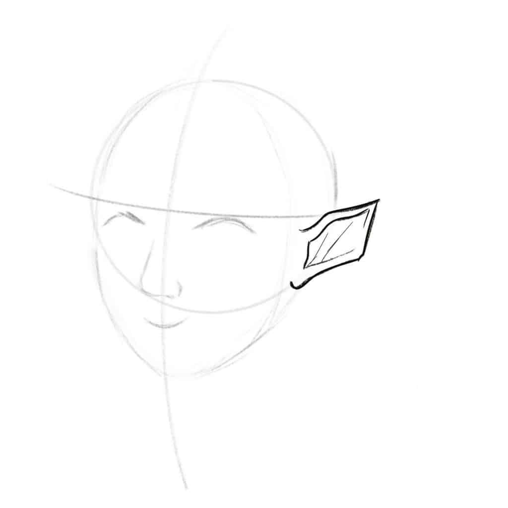 squared off pointy elf ears