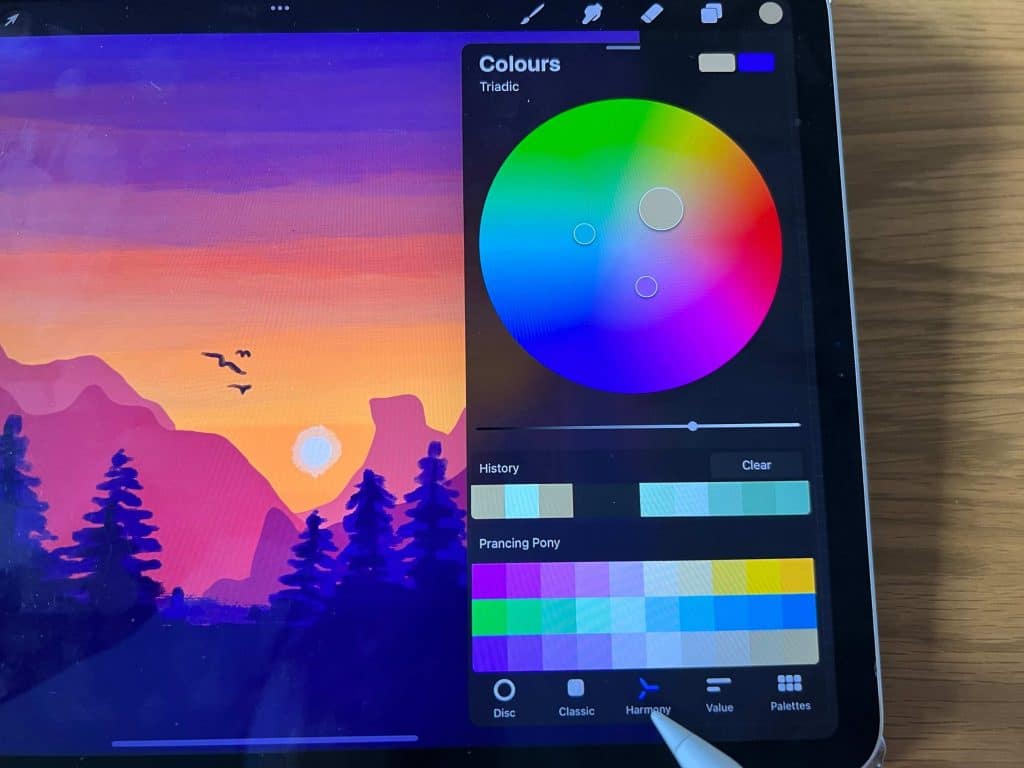 6 how to color in Procreate harmony