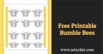 3 x Free Printable Bumble Bees - Artsydee - Drawing, Painting, Craft ...