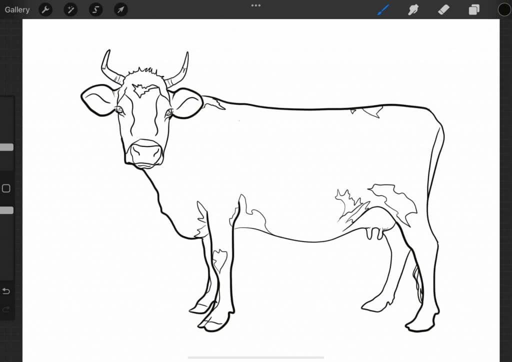 How to Trace on Procreate Step 11 trace your image final traced image