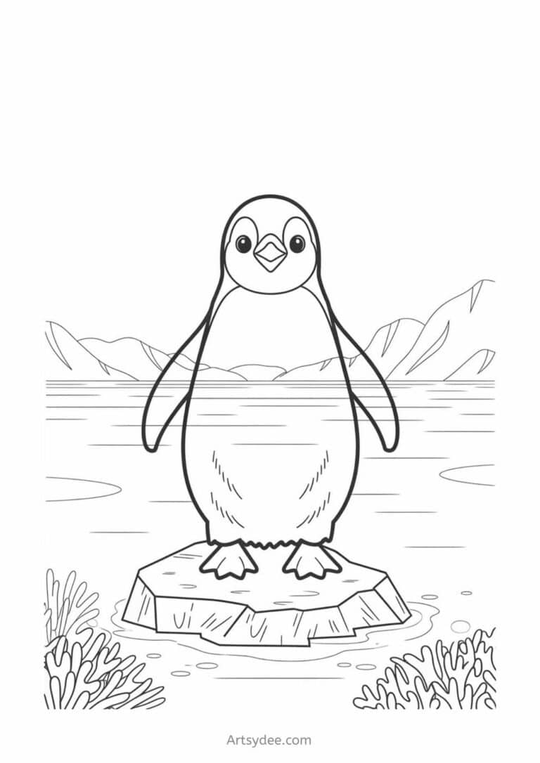 18 Free Printable Penguin Templates for Watercolor & Coloring Fun ...