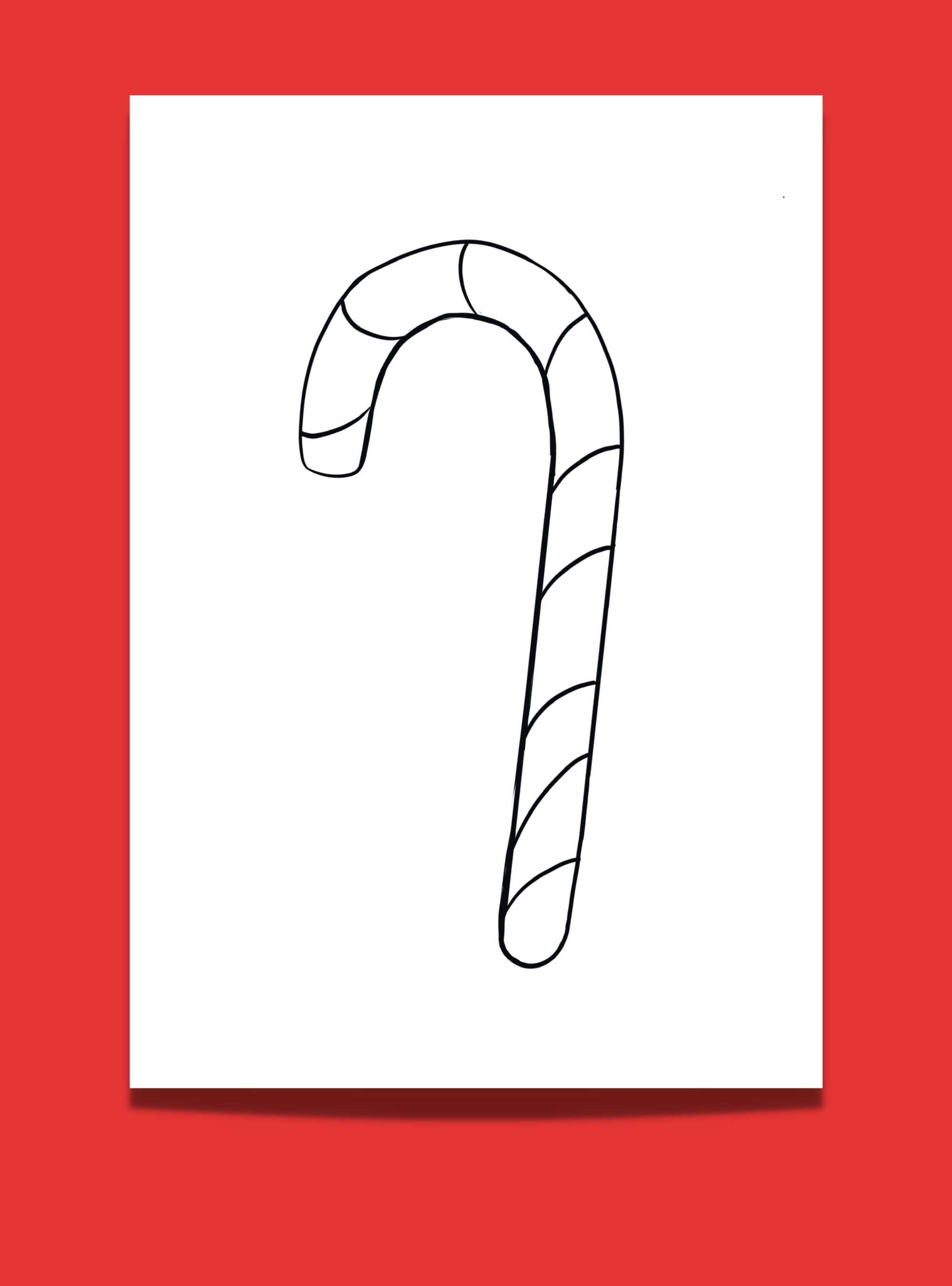 Candy Cane Template Printable