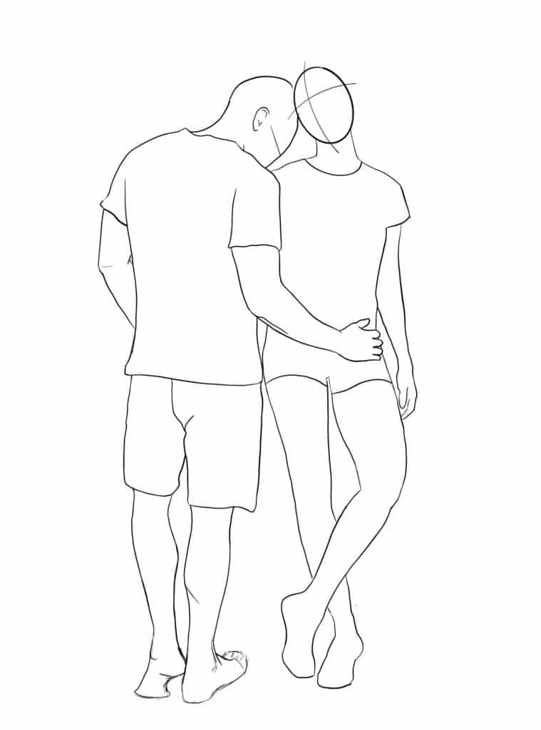 couple poses drawing reference