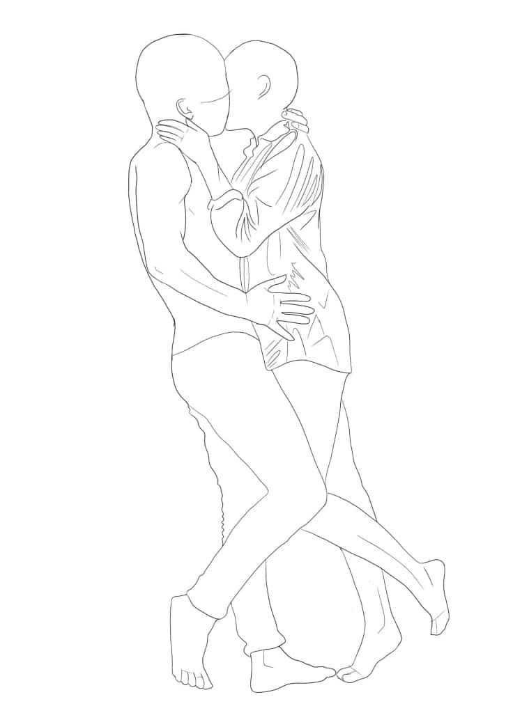 Couple Poses Drawing - Drawing Skill