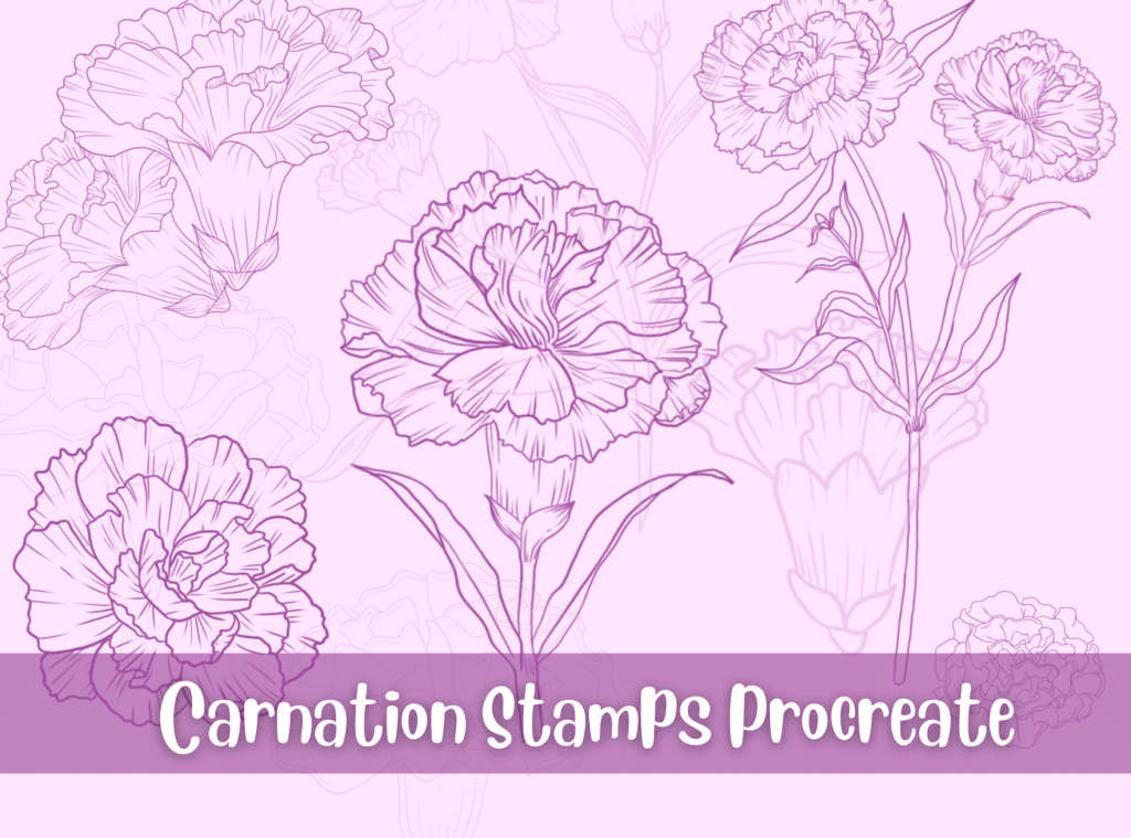 carnation stamps procreate