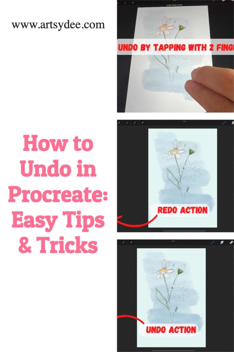 How to Undo on Procreate Easy Tips to Redo & Undo Artsydee Drawing