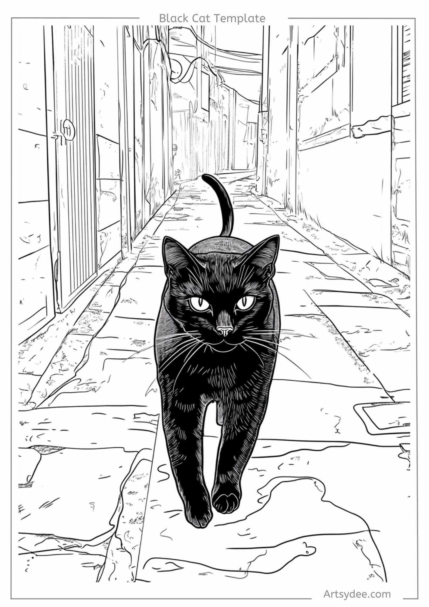 Looking for a Black Cat Template? 16 Free Cute and Spooky Printables ...