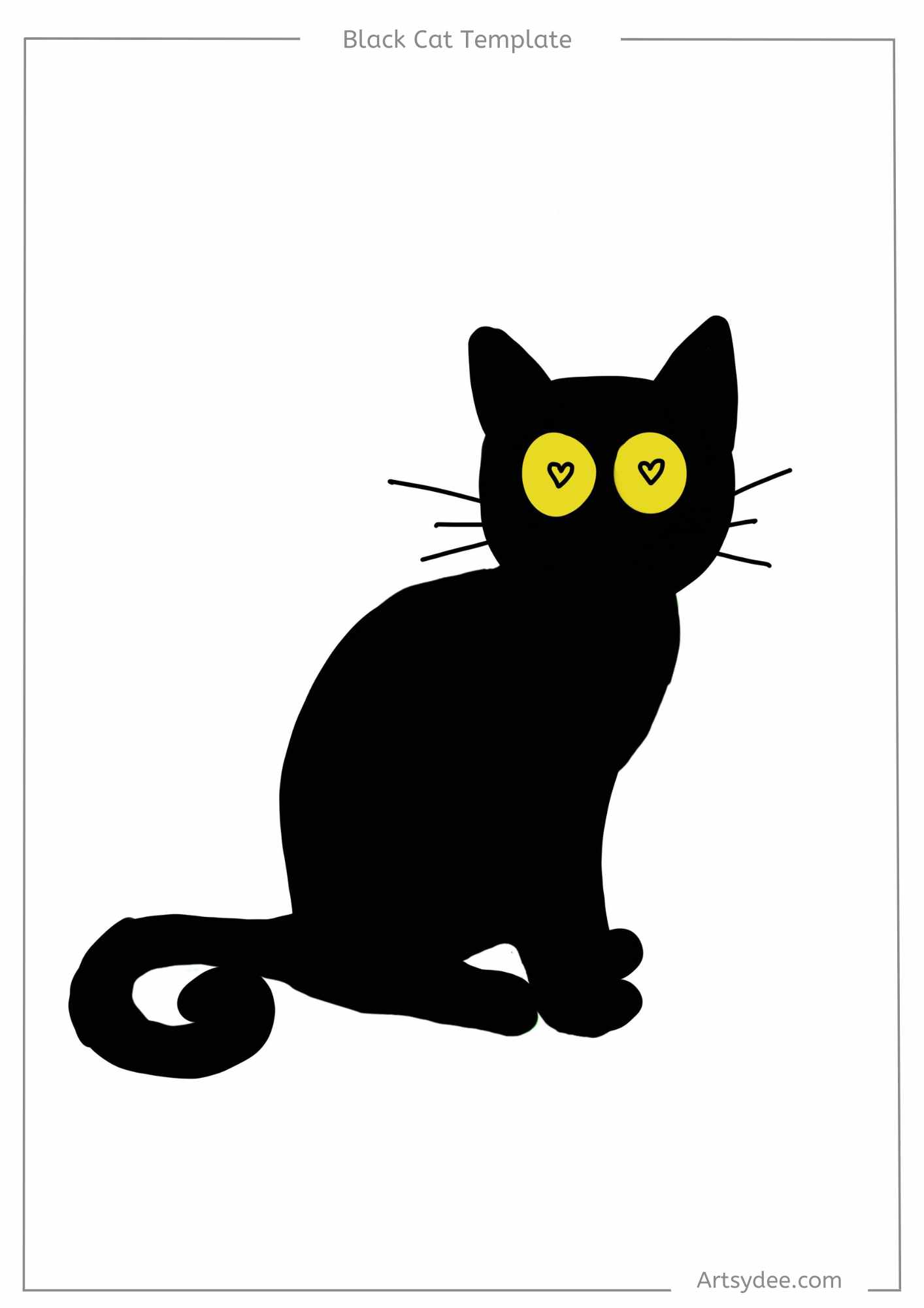 Looking for a Black Cat Template? 16 Free Cute and Spooky Printables ...