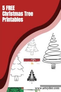 5 x Christmas Tree Printable Free Templates - Artsydee - Drawing ...