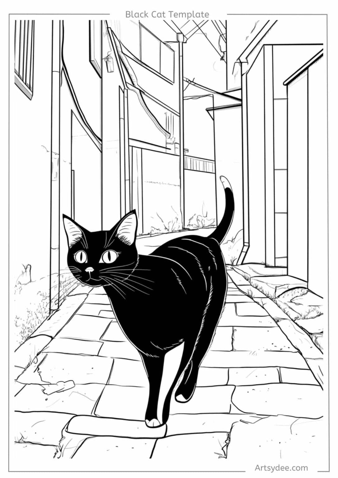 Looking for a Black Cat Template? 16 Free Cute and Spooky Printables ...
