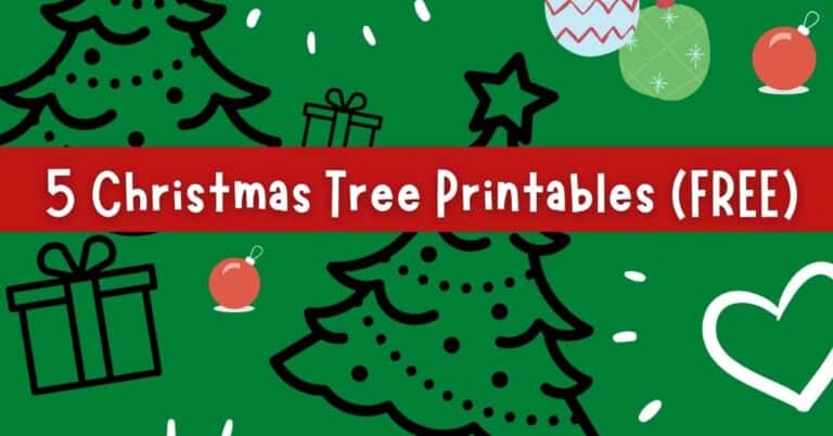 CHRISTMAS tree printable free feature image
