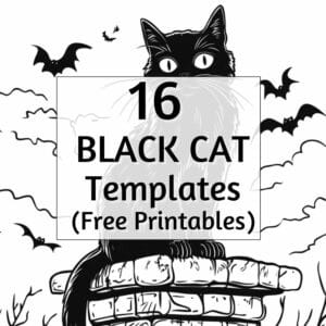 Looking for a Black Cat Template? 16 Free Cute and Spooky Printables ...