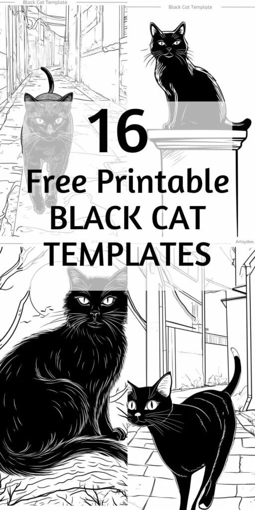 Free printable Black Cat Templates