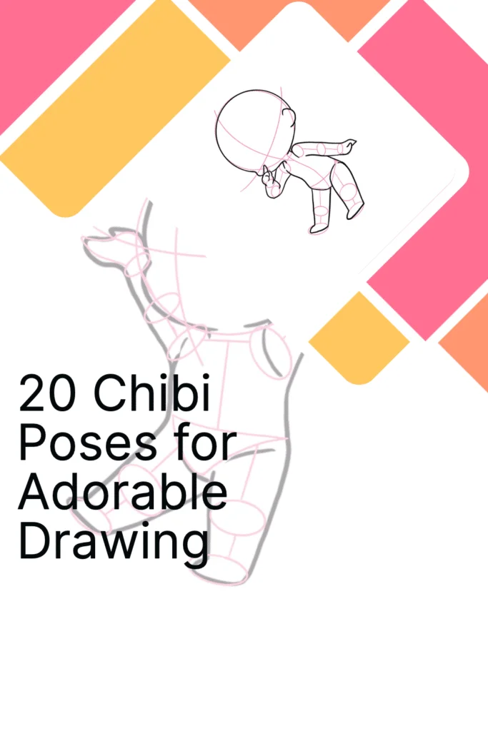 Procreate Chibi Poses Stamps, Couple Poses, Anime Figure Stamps, hair anime  base