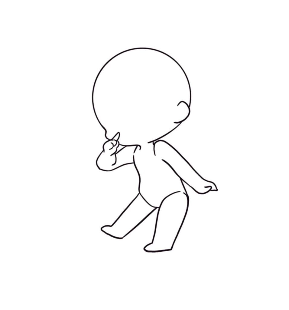 Chibi drawings, Anime poses, Drawings