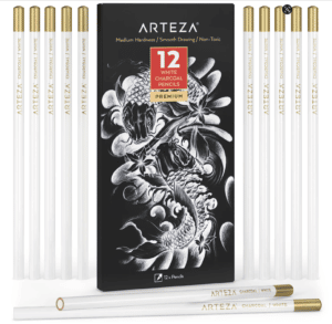 ARTEZA White Charcoal Pencils