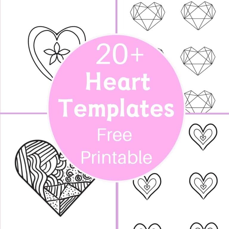 free printable heart templates