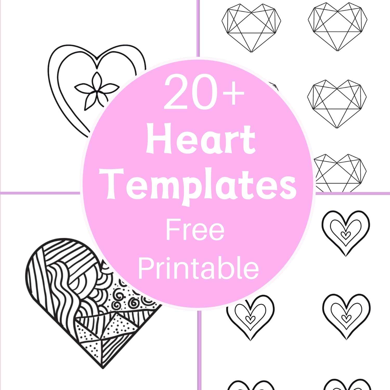 free printable heart templates