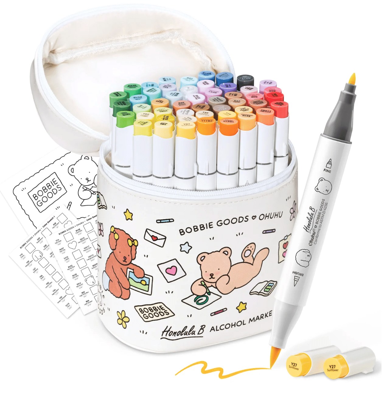 Ohuhu x Bobbie Goods Honolulu B 48 Colors Dual Tips Alcohol Art Marker