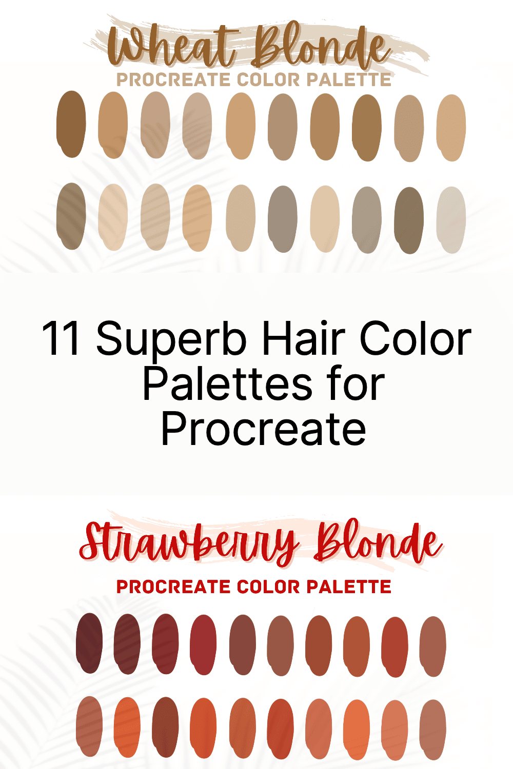 Looking for the Perfect Procreate Hair Color Palette? 11 Hair