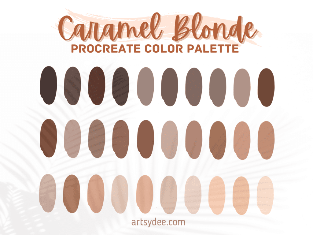 Caramel Blonde Procreate Color Palette