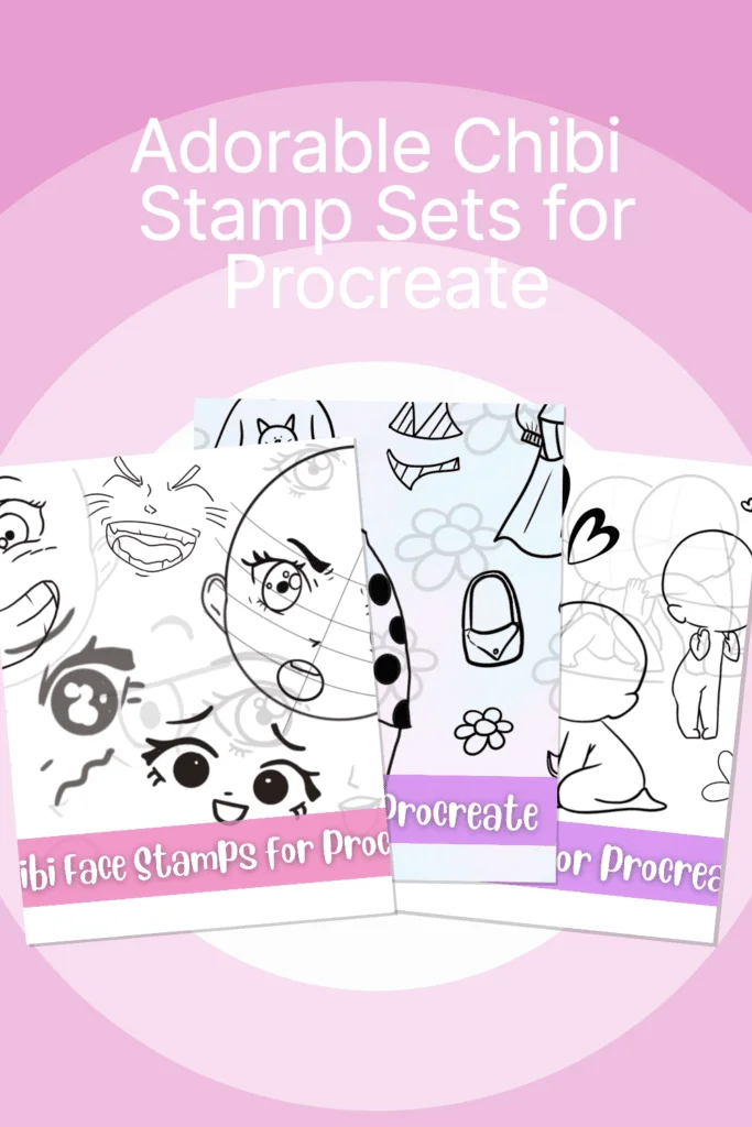 Procreate Chibi Poses Stamps Couple Poses Stamps Anime 